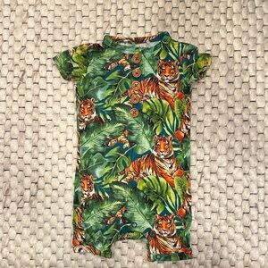 Posh Peanut Jungle Print Baby Romper